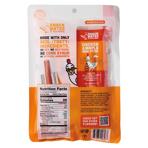 The New Primal Chicken and Maple Snack Mates, 2.5 oz